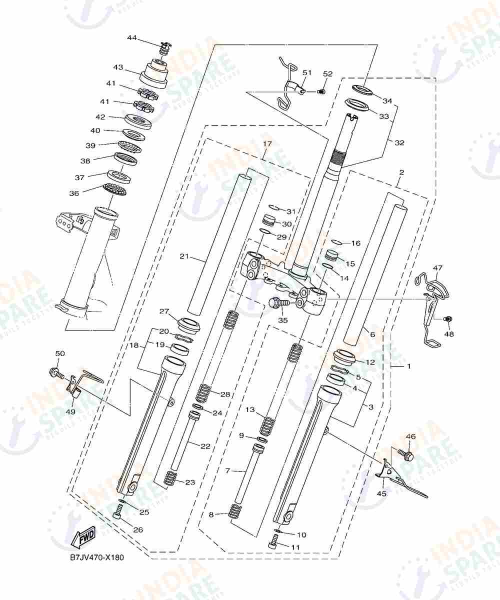 YAMAHA BKXM RAYZR 125CC Series FRONT FORK